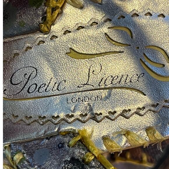 Poetic License London Women 39.5 (US 8) Invincible Summer Wooden Heeled Sandal - Picture 2 of 14